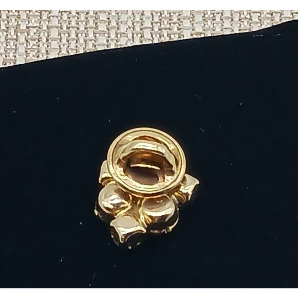 Vtg Triangle Cluster AB Aurora Borealis Prong Set Rhinestone Lapel Pin Ballou - Picture 6 of 7